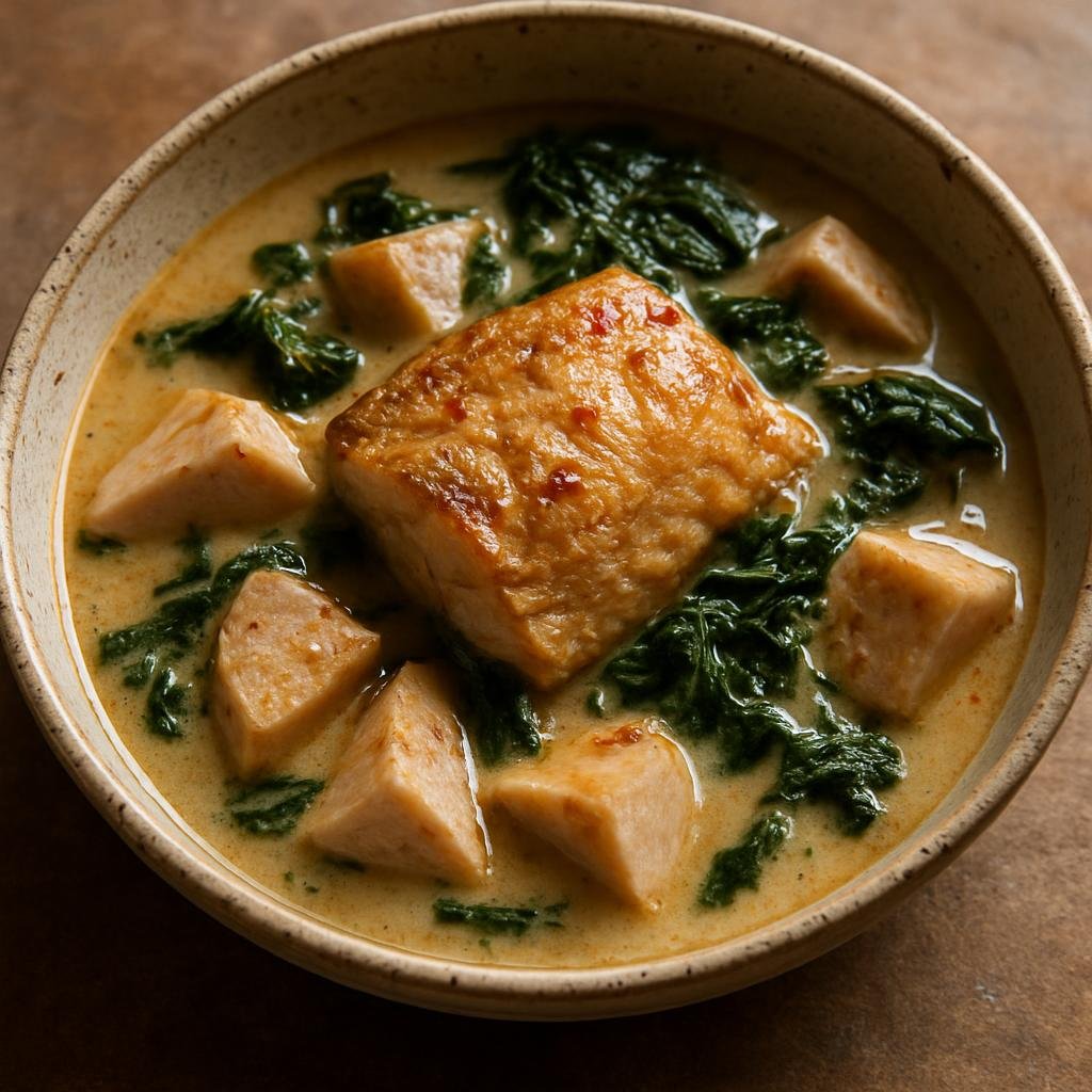 Entree: Tonga – Vai Siaine (Coconut-based braised fish or protein in a fragrant island broth with taro and greens) recipe