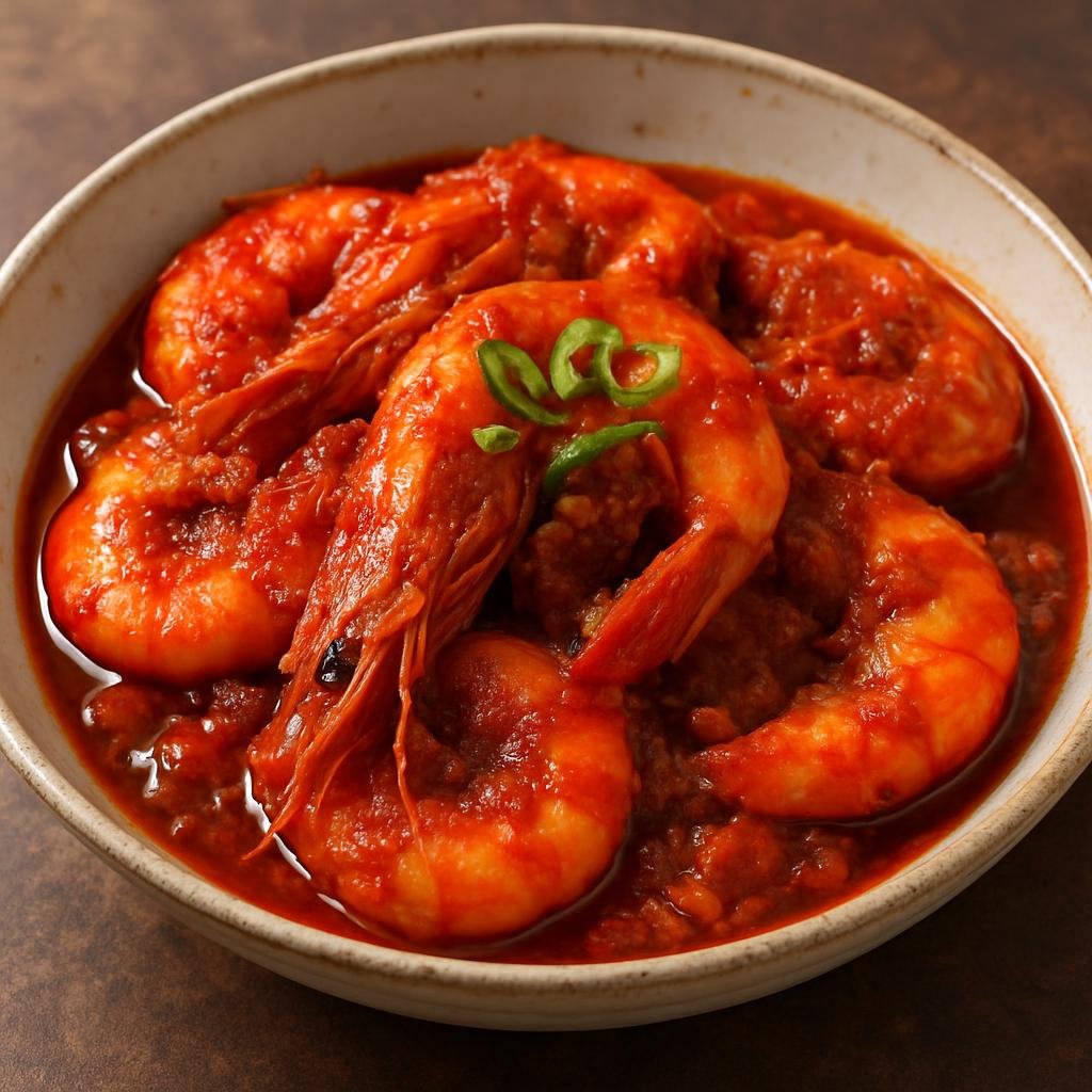 Entree: Brunei – Udang Sambal (Spicy Malay-style shrimp cooked in a tangy chili and shrimp-paste sauce) recipe