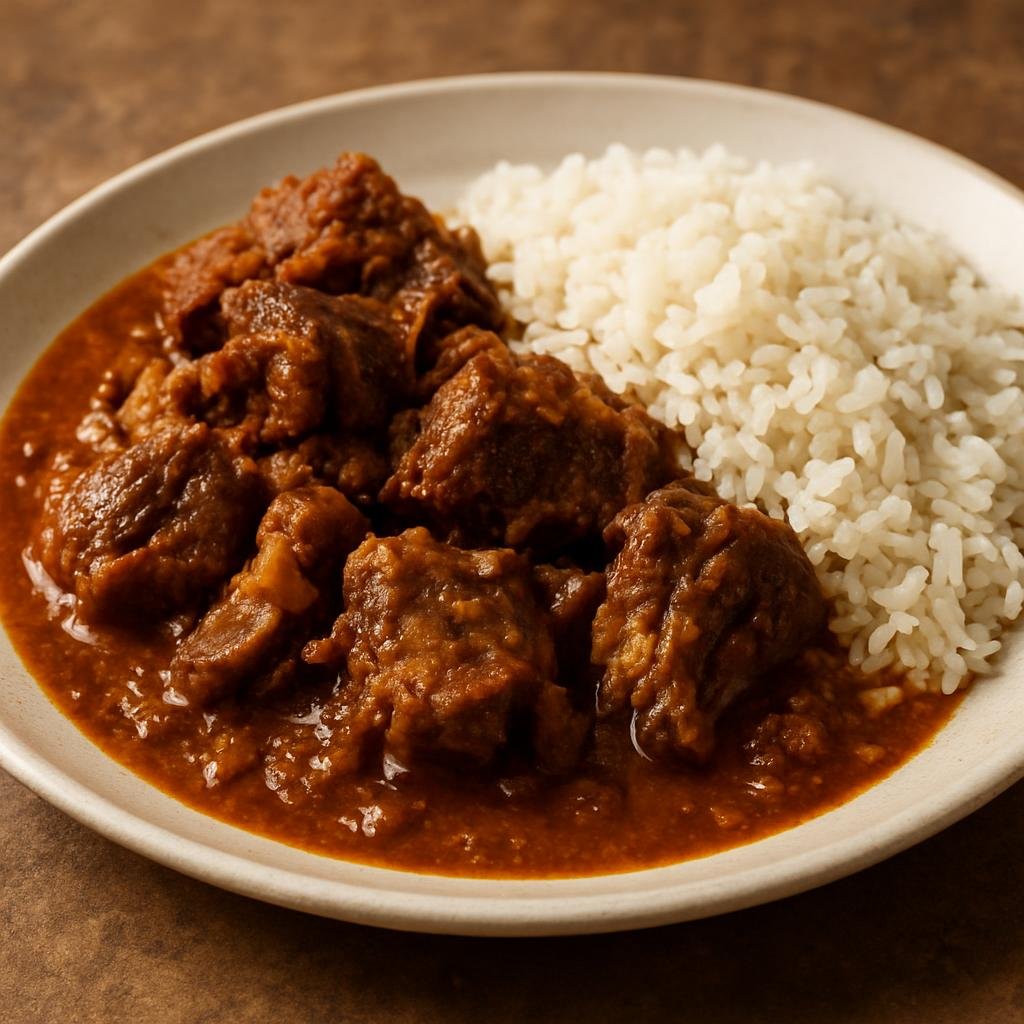 Entree: Djibouti – Central Culinary Region – Gashaato (Slow-simmered spiced goat stew served with fragrant rice) recipe
