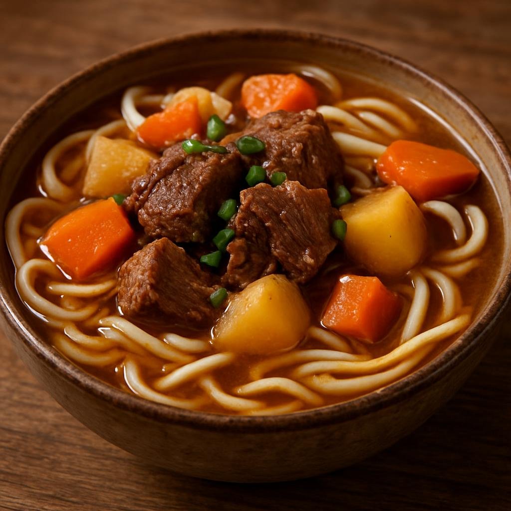 Entree: Mongolia – National Cuisine – Гурилтай шөл ➤ Guriltai shöl (Hearty Mongolian noodle soup with meat and root vegetables) recipe