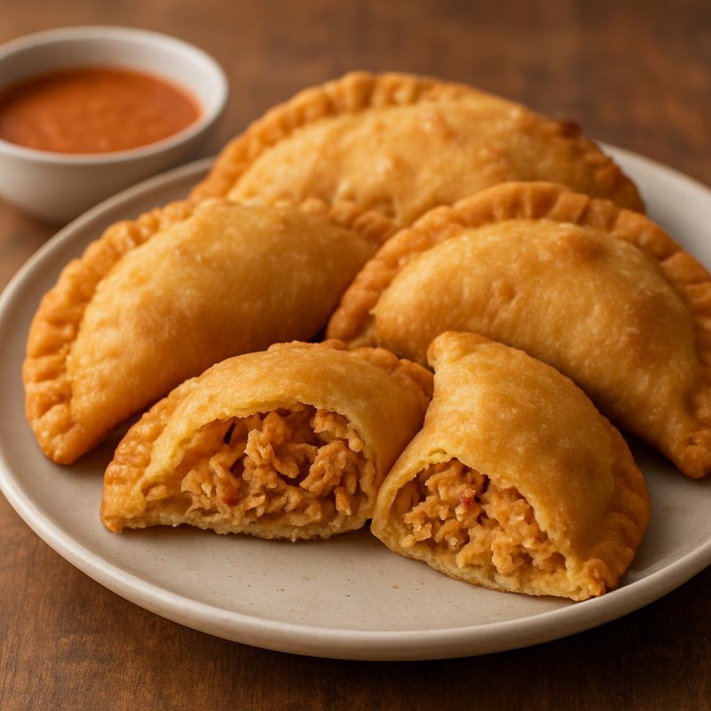 Entree: Belize – Panades (Fried corn masa turnovers filled with seasoned fish or chicken) recipe