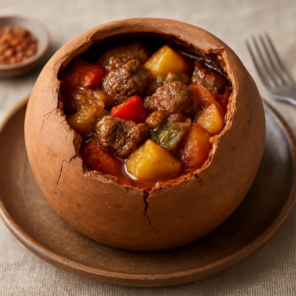 Entree: Türkiye – Testi Kebabı (Lamb and vegetable stew slow-cooked and sealed in a clay jug) recipe