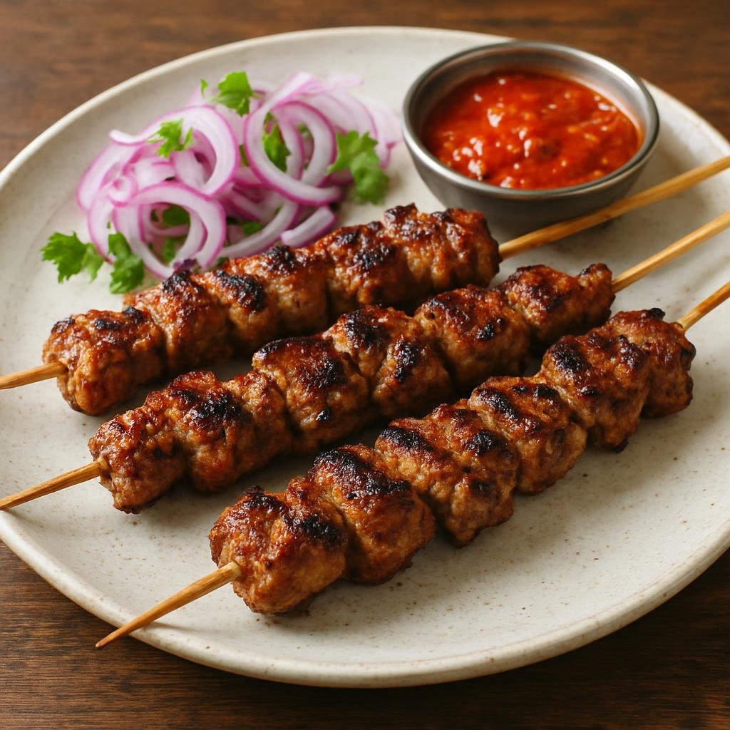 Entree: Kenya – Coastal Swahili Kenya – Mishkaki (Grilled marinated skewered meat in Swahili coastal style) recipe