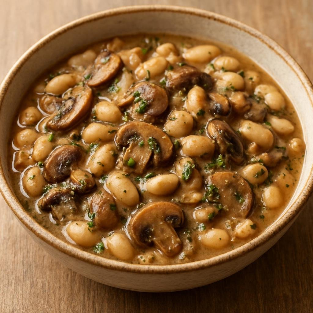 Entree: Antarctica – Central Culinary Region – Polar Bear Ragu (Hearty white-bean and mushroom ragù inspired by polar-region flavors) recipe