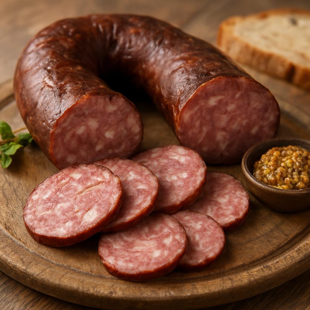 Entree: Lithuania – National Cuisine – Skilandis (Traditional Lithuanian smoked and air-dried pork sausage) recipe