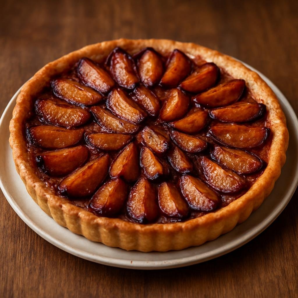 Entree: Luxembourg – National Cuisine – Quetschentaart (Luxembourg-style plum tart with buttery shortcrust pastry) recipe