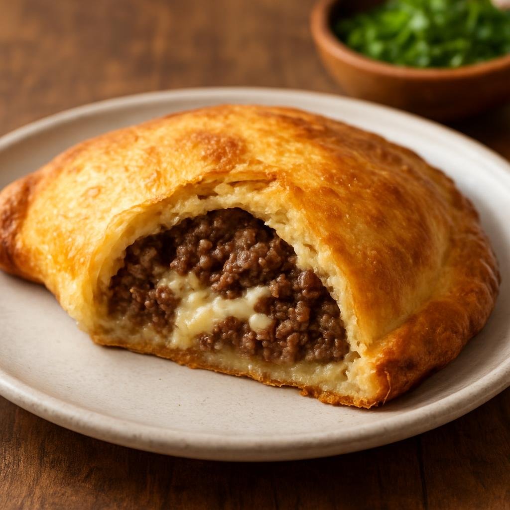 Entree: Paraguay – National Cuisine – Pastel Mandi'o (Baked cassava pastry filled with seasoned beef and cheese) recipe