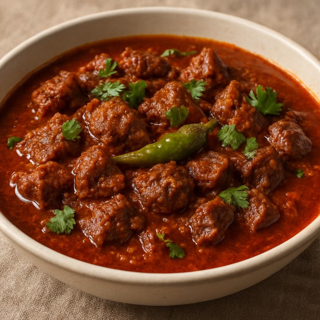 Entree: Djibouti – Central Culinary Region – Zigni (Hearty spicy tomato-and-berbere beef stew typical of the Horn of Africa) recipe