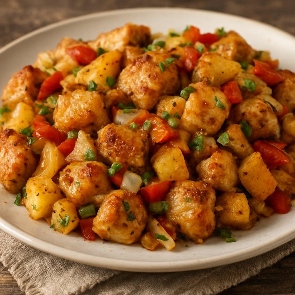 Entree: Bermuda – Shark Hash (Pan-fried Bermudian hash of firm shark meat and potatoes seasoned with onions, bell pepper, and herbs) recipe
