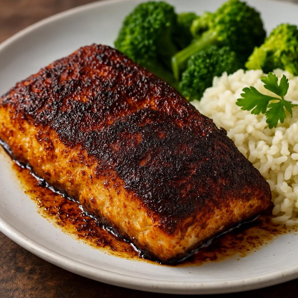 Entree: Heard Island and McDonald Islands – Blackened Cod (Pan-seared cod fillets coated in a hot, smoky spice crust) recipe