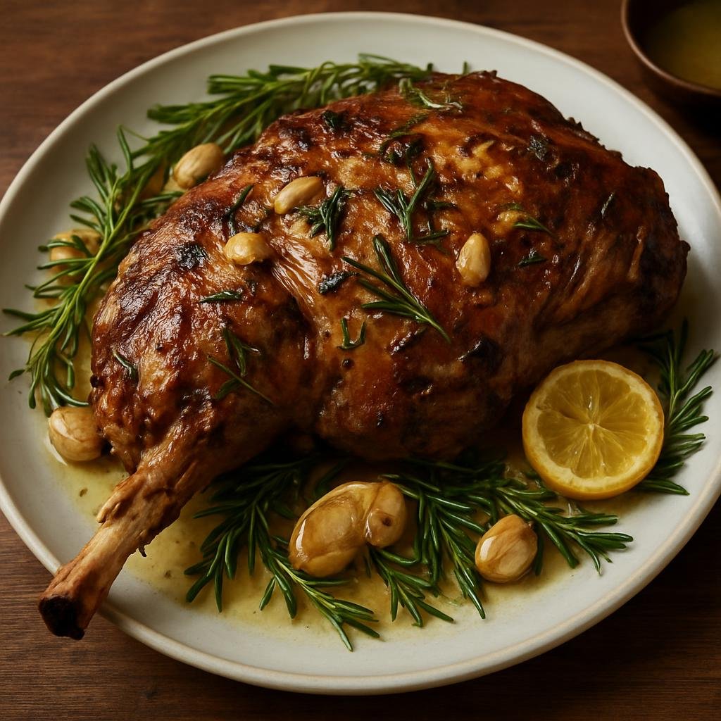 Entree: Holy See (Vatican City State) – Abbacchio alla Romana (Roast young lamb seasoned with garlic, rosemary, lemon and white wine) recipe