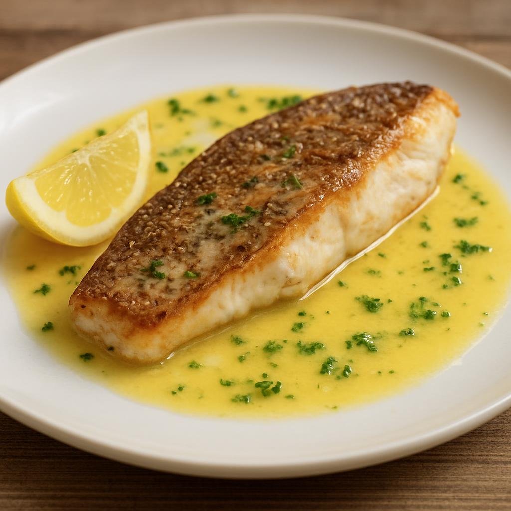 Entree: New Zealand – Auckland & North Island – Snapper with Lemon Butter Sauce (Pan-seared snapper fillets finished with a bright lemon and butter sauce) recipe