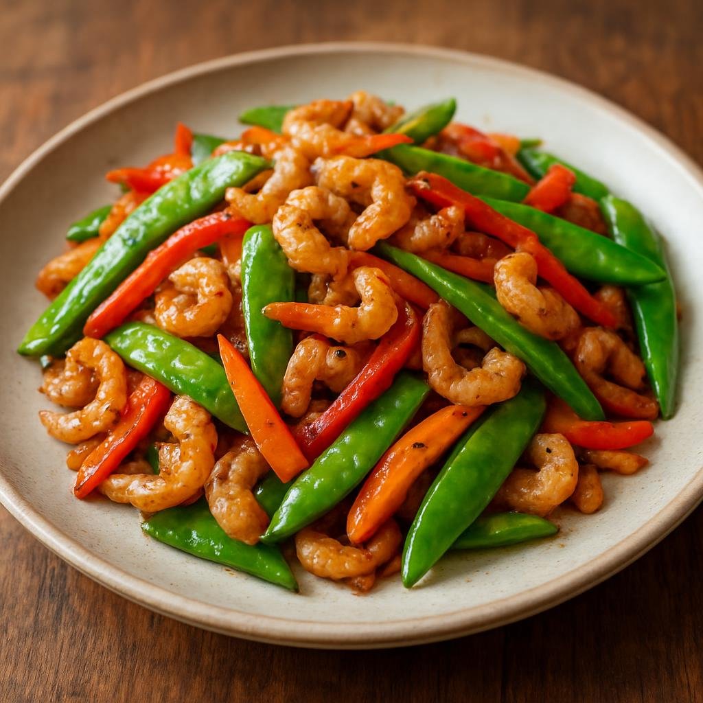 Entree: Antarctica – National Cuisine – Antarctic Krill Stir-Fry (Quick pan-fried Antarctic krill with crisp vegetables and savory seasonings) recipe