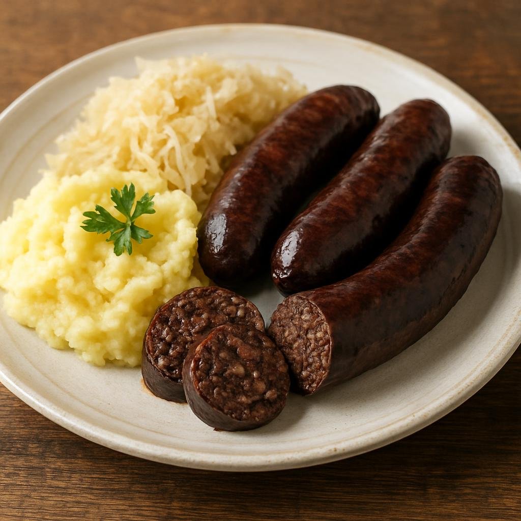 Entree: Estonia – Verivorst (Traditional Estonian blood sausage made with pork, blood, and barley) recipe