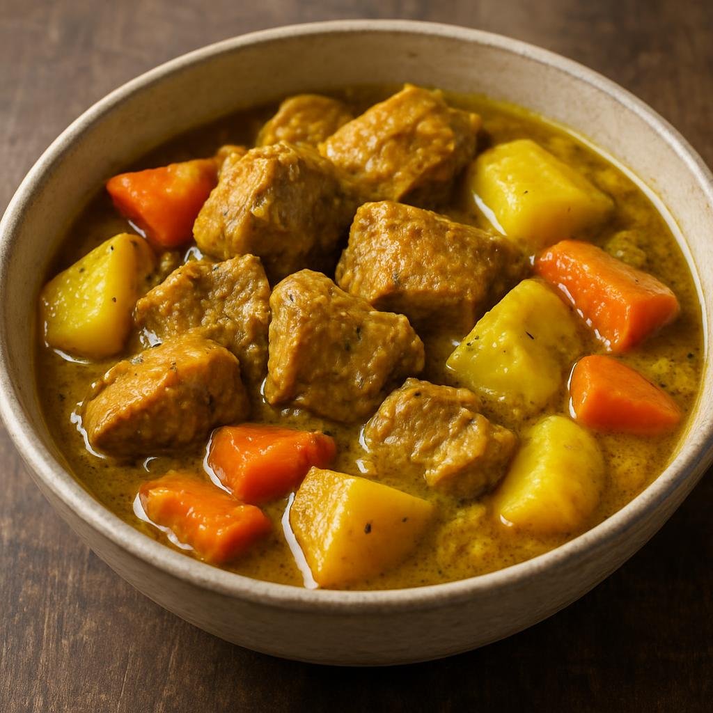 Entree: Martinique – Northern Culinary Region – Colombo de Porc (Martinican pork stew seasoned with colombo spice and simmered with root vegetables) recipe