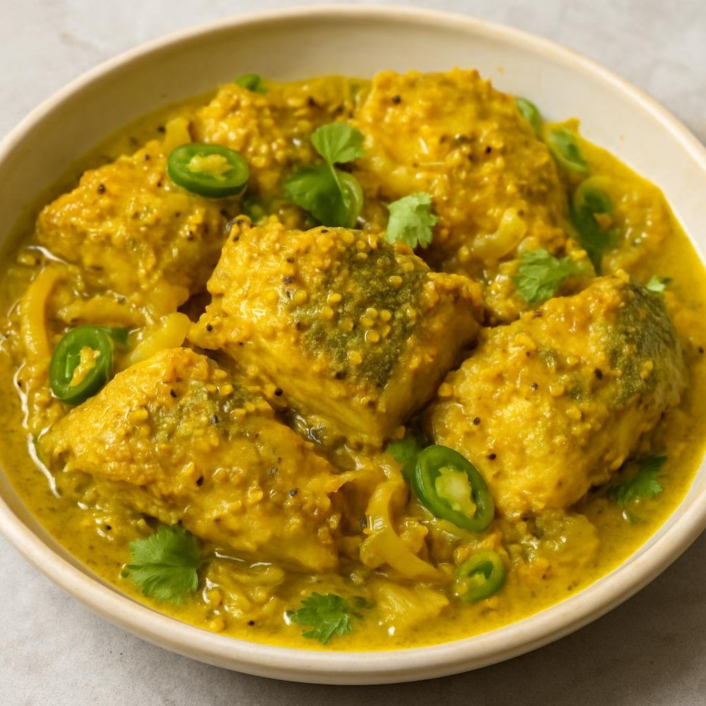 Entree: Mauritius – Northern Culinary Region – Fish Vindaye (Mauritian tangy mustard-and-vinegar marinated fish) recipe