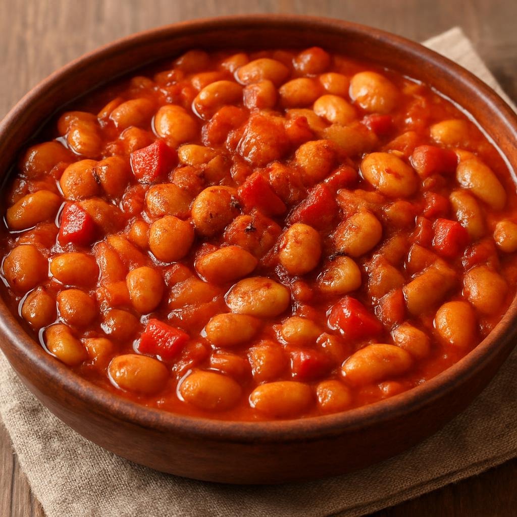 Entree: North Macedonia – Southern Culinary Region – Тавче гравче ➤ Tavche gravche (Baked bean casserole seasoned with onions, peppers, and paprika) recipe