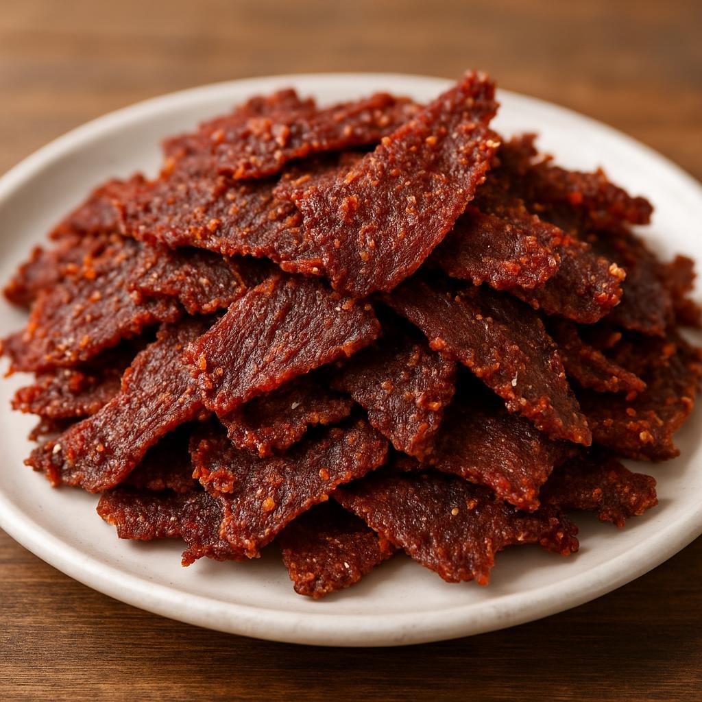 Entree: Nigeria – Fulani Pastoral – Kilishi (Thin sun-dried spiced beef strips served as a savory Nigerian jerky) recipe