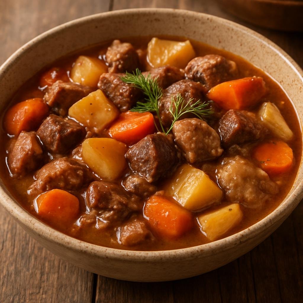Entree: Finland – Finnish Coastal Cuisine – Karelian Stew (Slow-braised mixed-meat stew from Karelia with root vegetables) recipe
