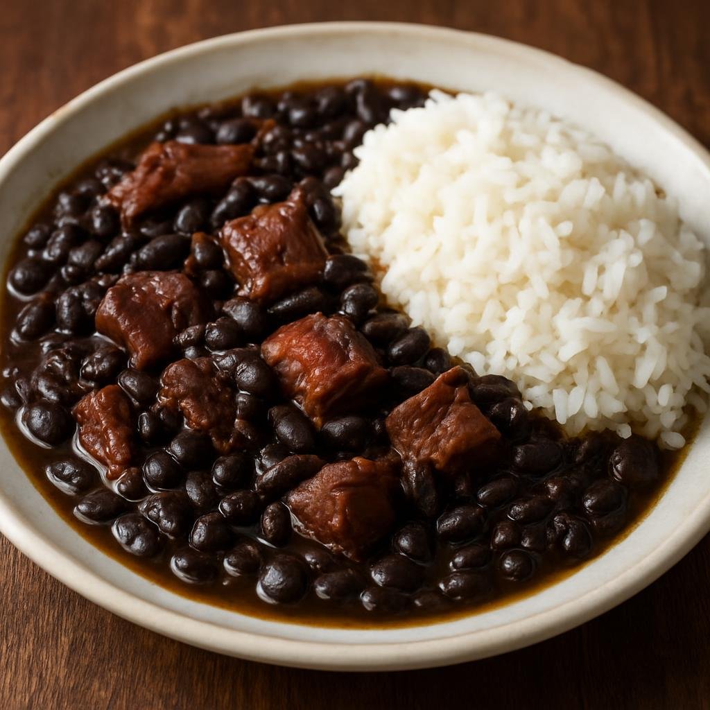 Entree: Timor-Leste – Northern Culinary Region – Feijoada Timorense (Timorese-style black bean and pork stew influenced by Portuguese feijoada, served with rice) recipe