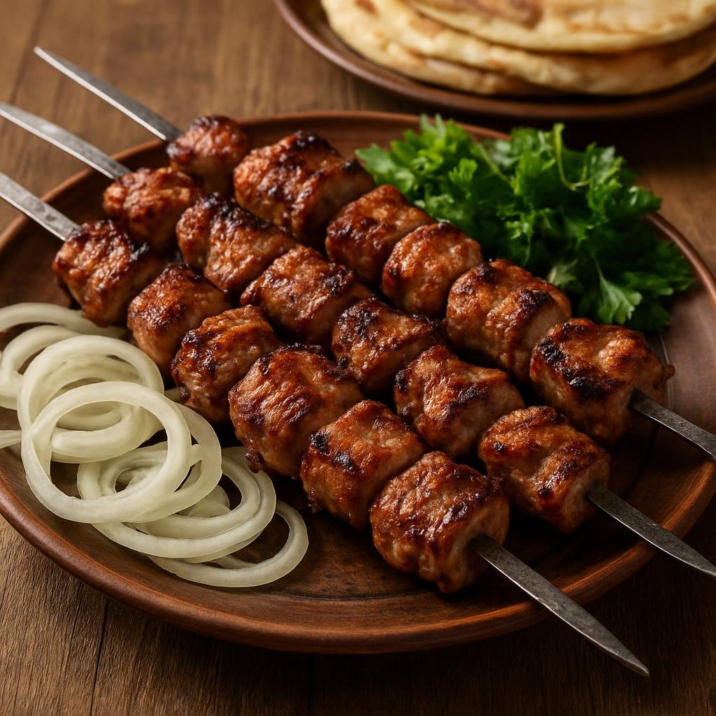 Entree: Turkmenistan – Northern Culinary Region – Shashlik (Skewered marinated and grilled meat kebabs) recipe