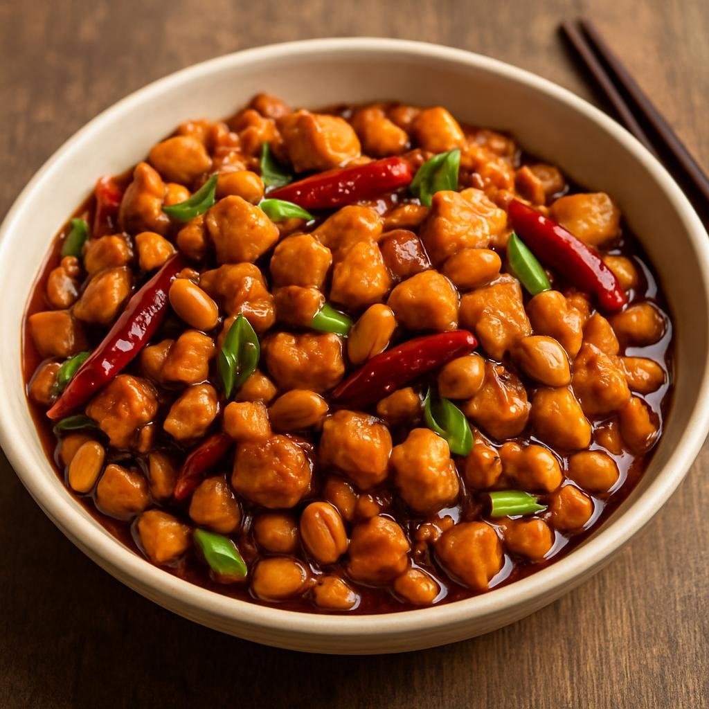 Entree: China – Beijing / Imperial North – 宫保鸡丁 ➤ Gong Bao Ji Ding (Stir-fried diced chicken with peanuts and chilies in a savory-spicy sauce) recipe