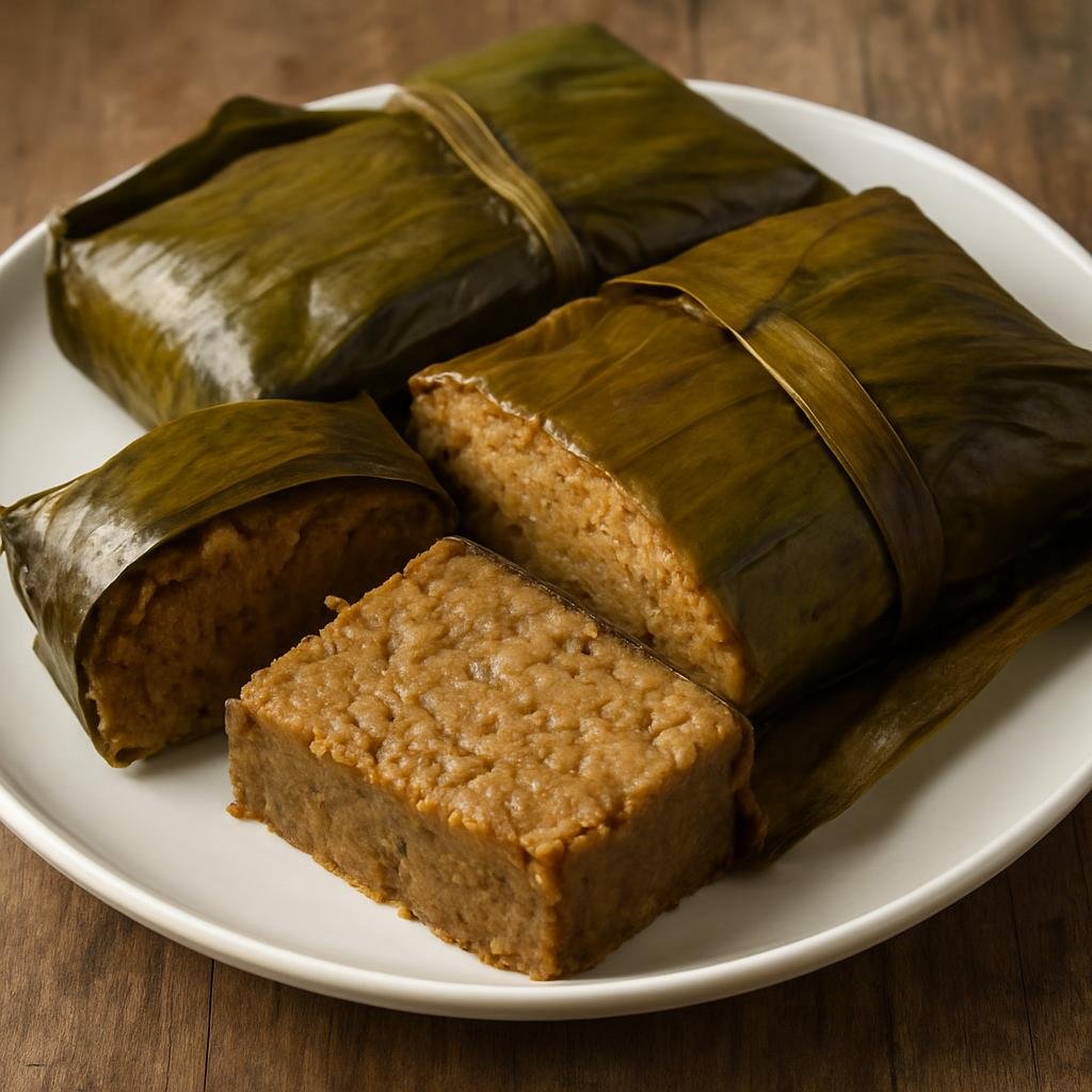 Entree: Madagascar – Northern Culinary Region – Koba (Steamed banana-leaf wrapped rice and ground-peanut cake) recipe