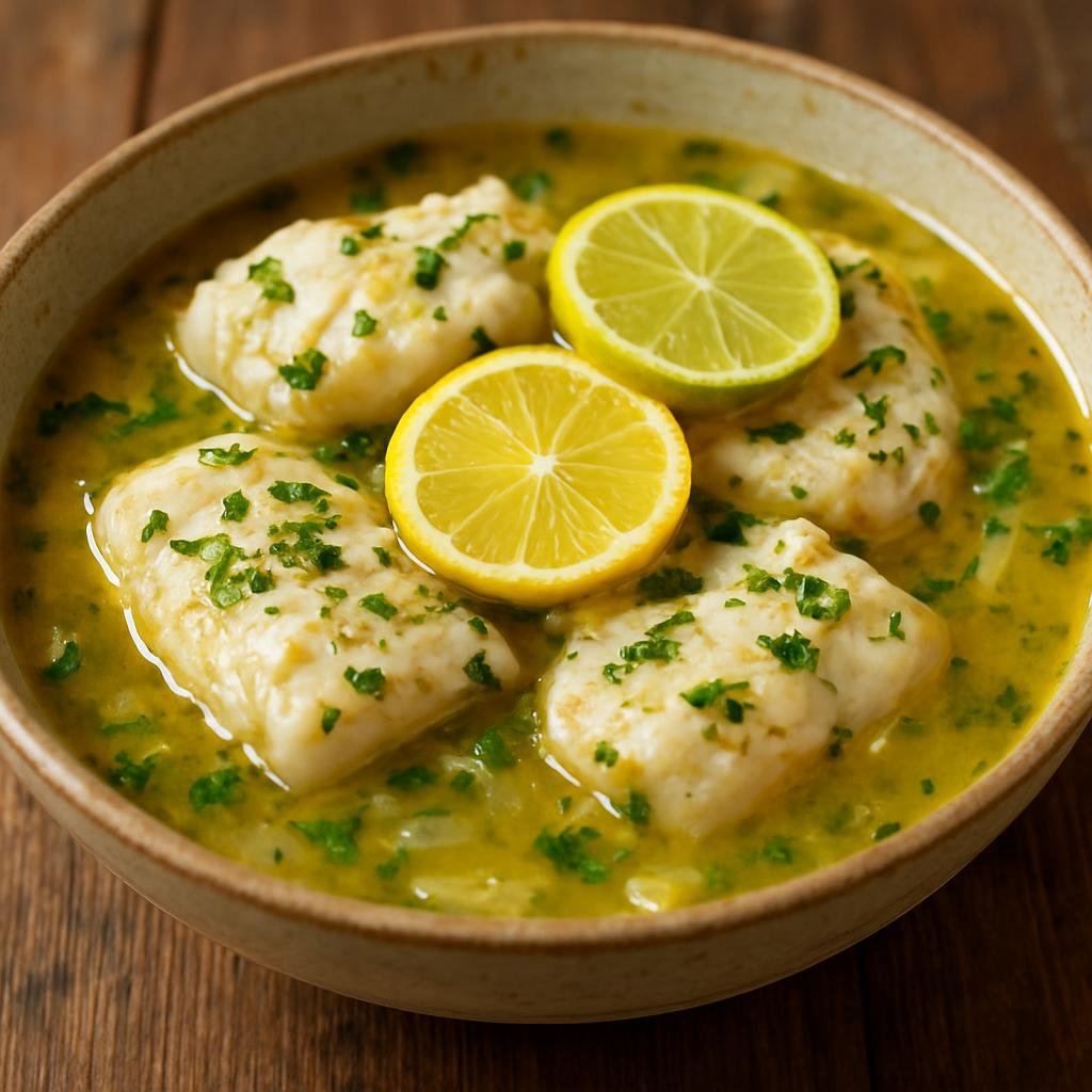 Entree: Martinique – Northern Culinary Region – Blaff de Poisson (Poached firm white fish in a citrus-herb seasoned broth) recipe