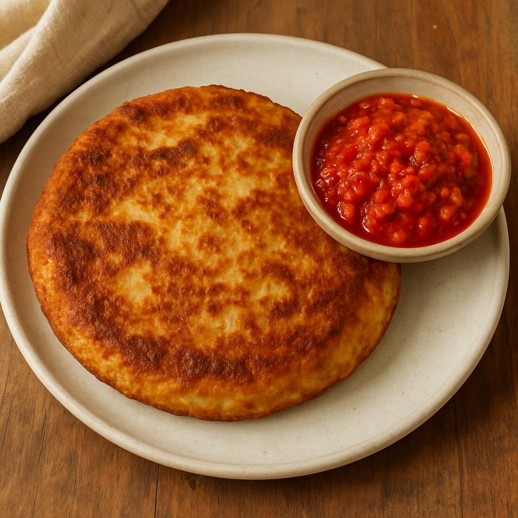 Entree: Nigeria – Fulani Pastoral – Waina (Fermented rice pancake pan-fried until golden, traditionally served with spicy pepper sauce or stew) recipe