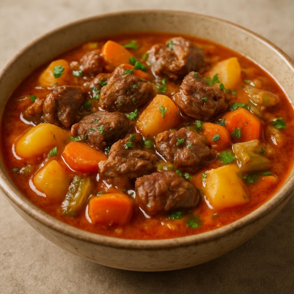 Entree: Montenegro – Northern Culinary Region – Kastradina (Hearty Montenegrin lamb and vegetable stew simmered in a savory broth) recipe