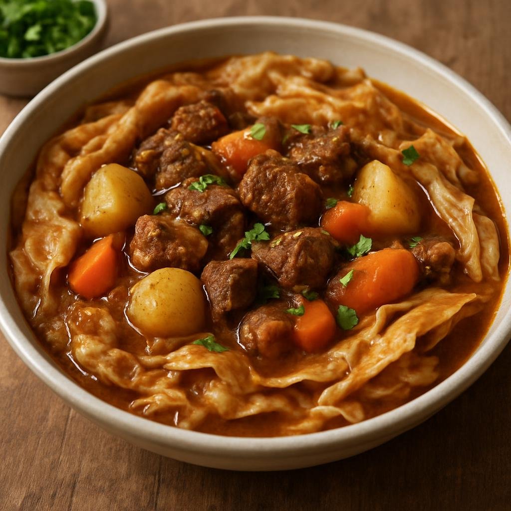 Entree: Bahrain – Central Culinary Region – الثريد ➤ Al-Tharīd (Torn flatbread soaked with a rich spiced lamb and vegetable stew) recipe