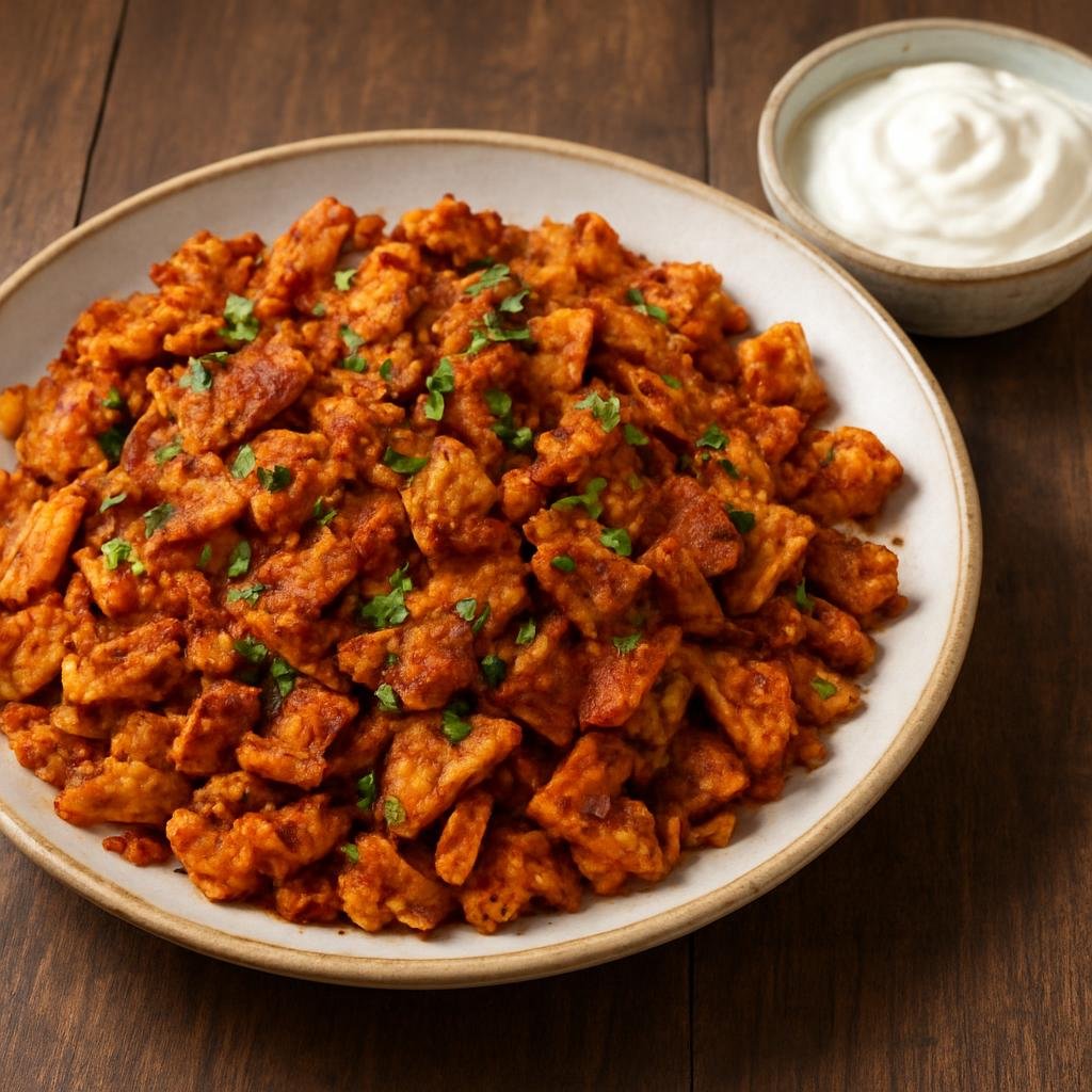 Entree: Eritrea – ኪቻ ፍፍት ➤ Kitcha Fitfit (Torn and seasoned flatbread sautéed with spiced clarified butter and berbere, served hot often with yogurt or stews) recipe