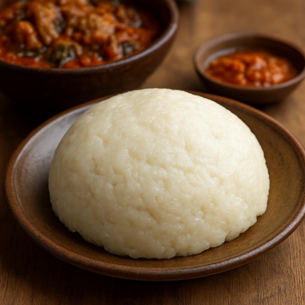 Entree: Nigeria – Fulani Pastoral – Tuwo Shinkafa (Dense mashed rice dumpling served as a swallow to accompany soups and stews) recipe