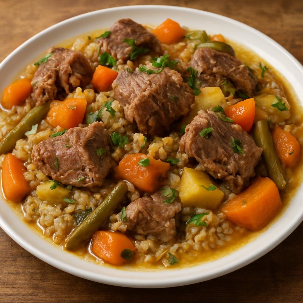 Entree: Turkey – Aegean Turkey – Kuzu Kapama (Slow-braised Aegean-style lamb cooked with rice, vegetables, and olive oil) recipe