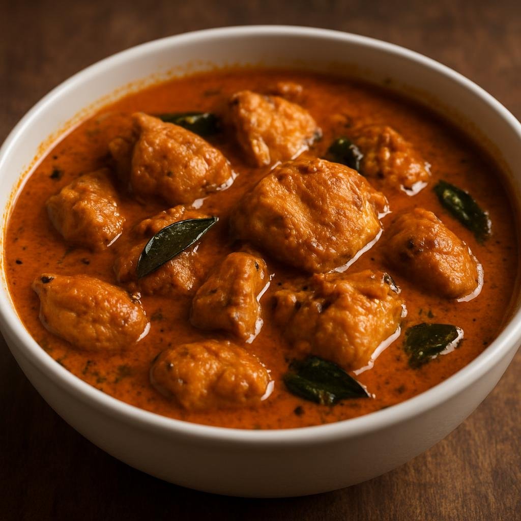 Entree: Sri Lanka – Jaffna Tamil Cuisine – யாழ் கோழி கறி ➤ Yāzh kōḻi kaṟi (Spicy Jaffna-style chicken curry made with roasted spices and coconut milk) recipe