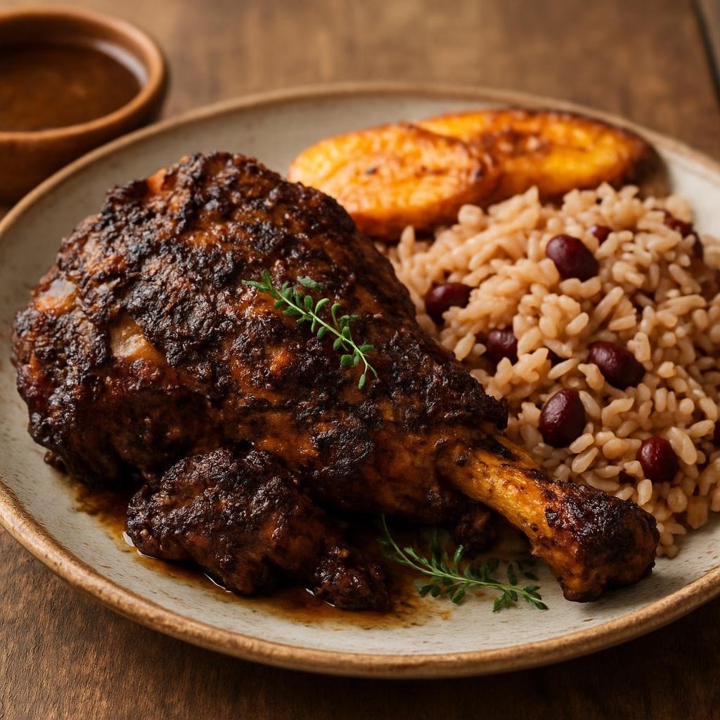 Entree: Barbados – National Cuisine – Bajan Black Belly Lamb (Roasted marinated island lamb with classic Barbadian seasonings) recipe
