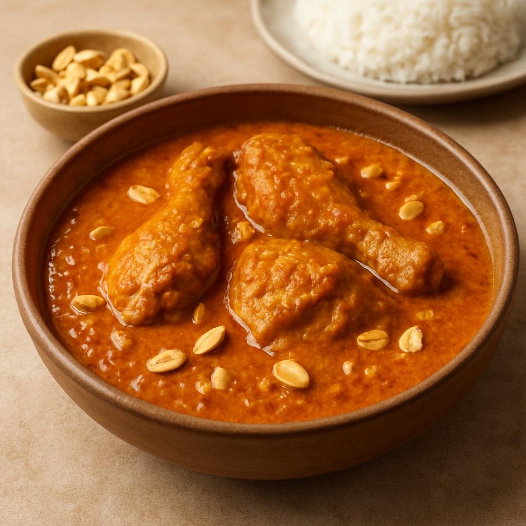 Entree: Cote d'Ivoire – National Cuisine – Sauce Arachide (thick peanut stew with chicken) recipe