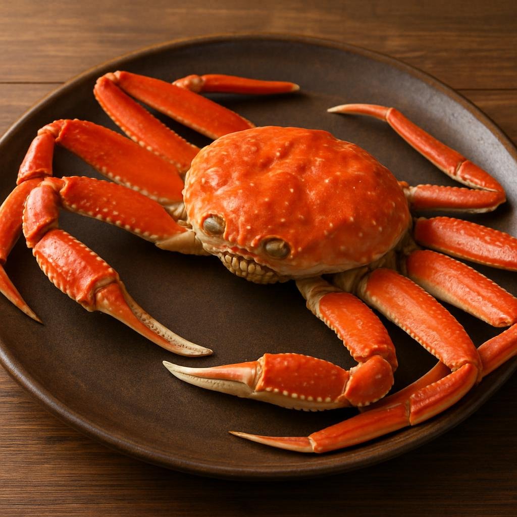 Entree: Japan – Chugoku – 松葉ガニ ➤ Matsuba-gani (Seasonal Chugoku snow crab typically boiled and served simply to showcase its sweet, delicate meat) recipe