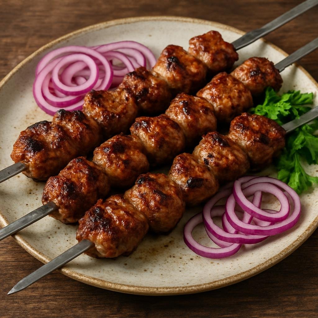 Entree: Georgia – Imereti – მწვადი ➤ mtsvadi (Charcoal-grilled skewers of marinated meat) recipe