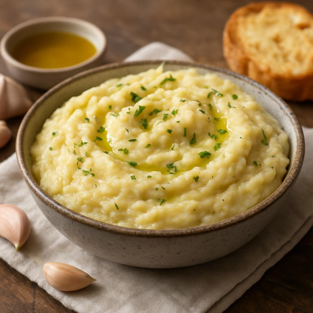 Entree: French Southern Territories – National Cuisine – Brandade de Morue (Creamy whipped salt cod emulsion often combined with potatoes, olive oil, and garlic) recipe