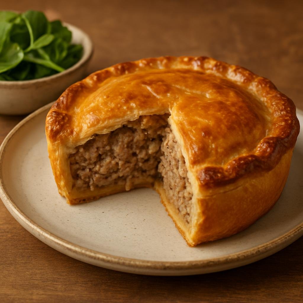 Entree: Luxembourg – Northern Culinary Region – Paschtéit (Luxembourgish savory meat pie baked in pastry) recipe