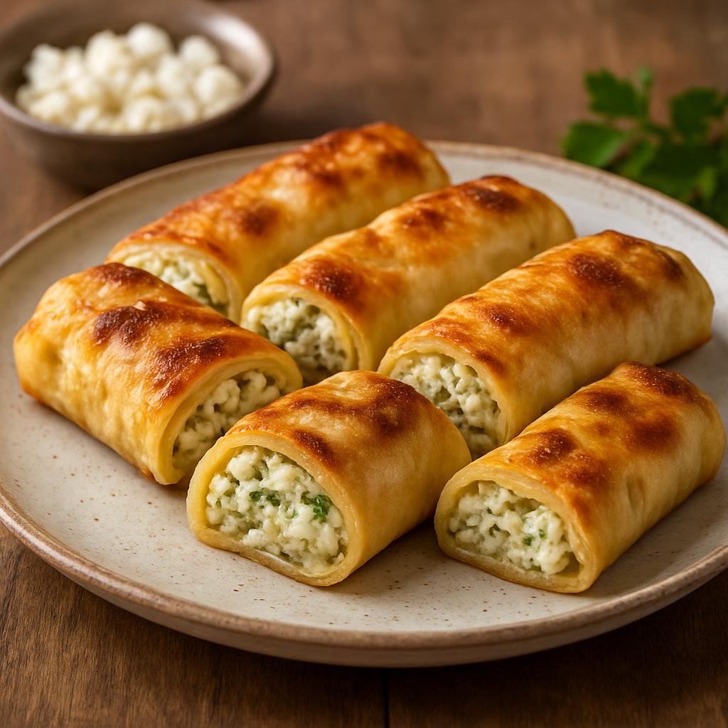 Entree: Slovenia – Northern Culinary Region – Štruklji (Rolled thin dough filled with seasoned cottage cheese and herbs, baked until golden) recipe
