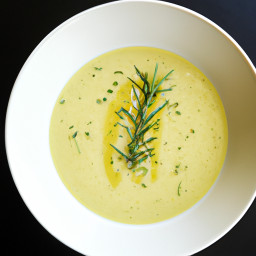 Entrée: United States – Fennel, White Bean, and Lemon Soup with Rosemary-Mint Herb Garnish recipe