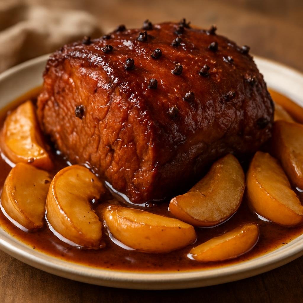 Entree: Netherlands – Friesland – Friese Nagelhout (Frisian clove-studded braised pork roast cooked with beer and apples) recipe