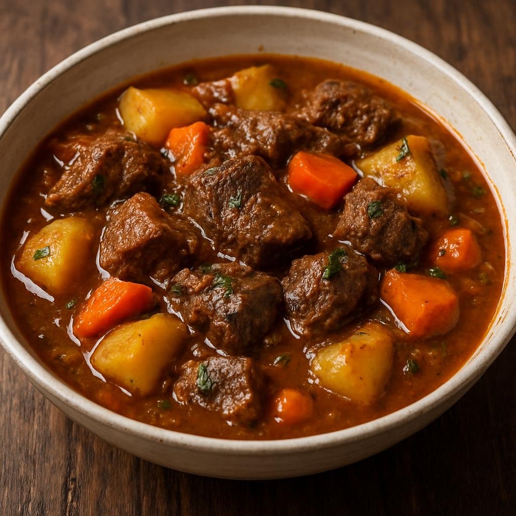 Entree: Cayman Islands – Central Culinary Region – Turtle Stew (Hearty Cayman Islands turtle meat stew braised with Caribbean spices and root vegetables) recipe