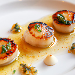 Entrée: Australia – Tasmanian Freycinet Scallops with Lemon Myrtle Butter recipe
