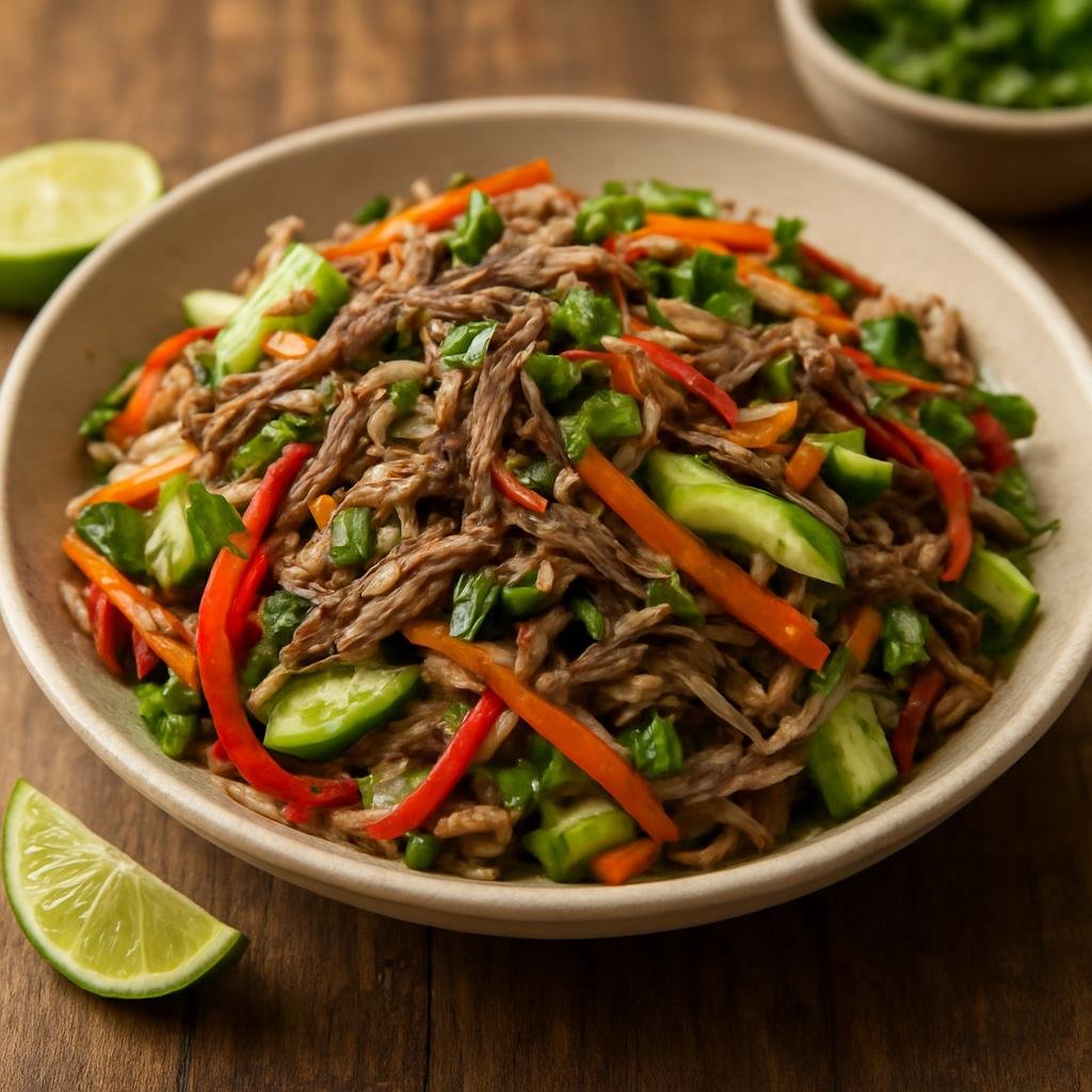 Entree: Nicaragua – Northern Culinary Region – Salpicón (Shredded citrus‑dressed beef salad with vegetables) recipe