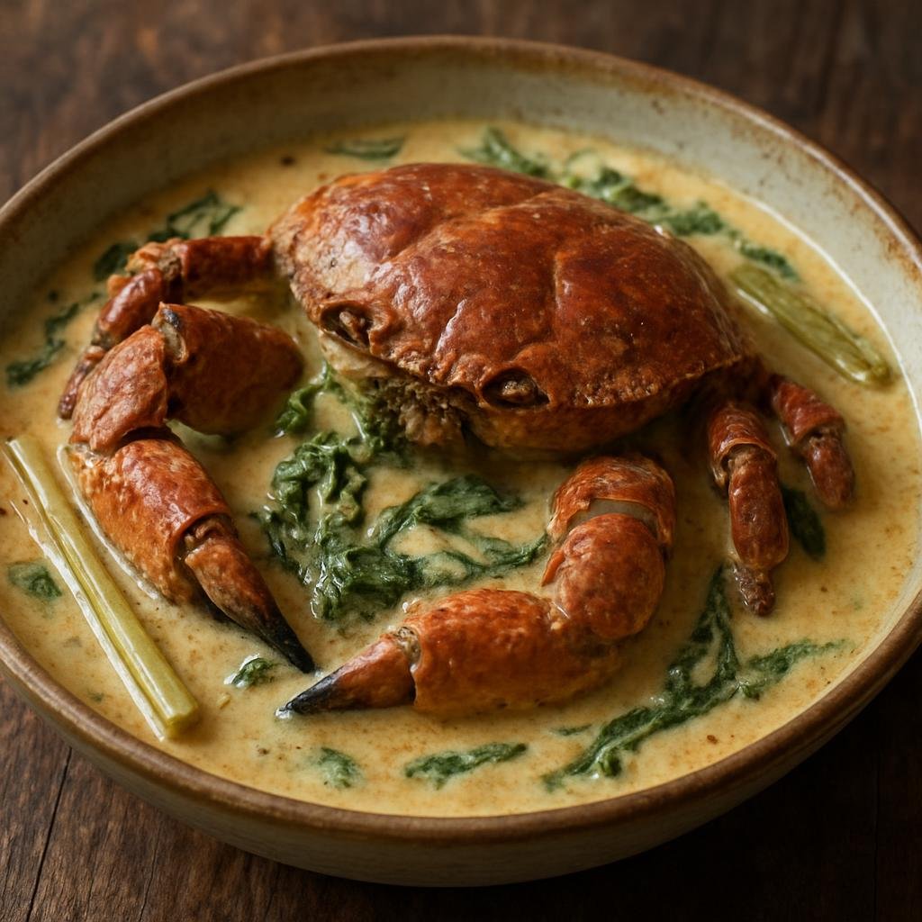 Entree: Papua New Guinea – Northern Culinary Region – Coconut Crab (Crab simmered in rich coconut milk with island aromatics) recipe