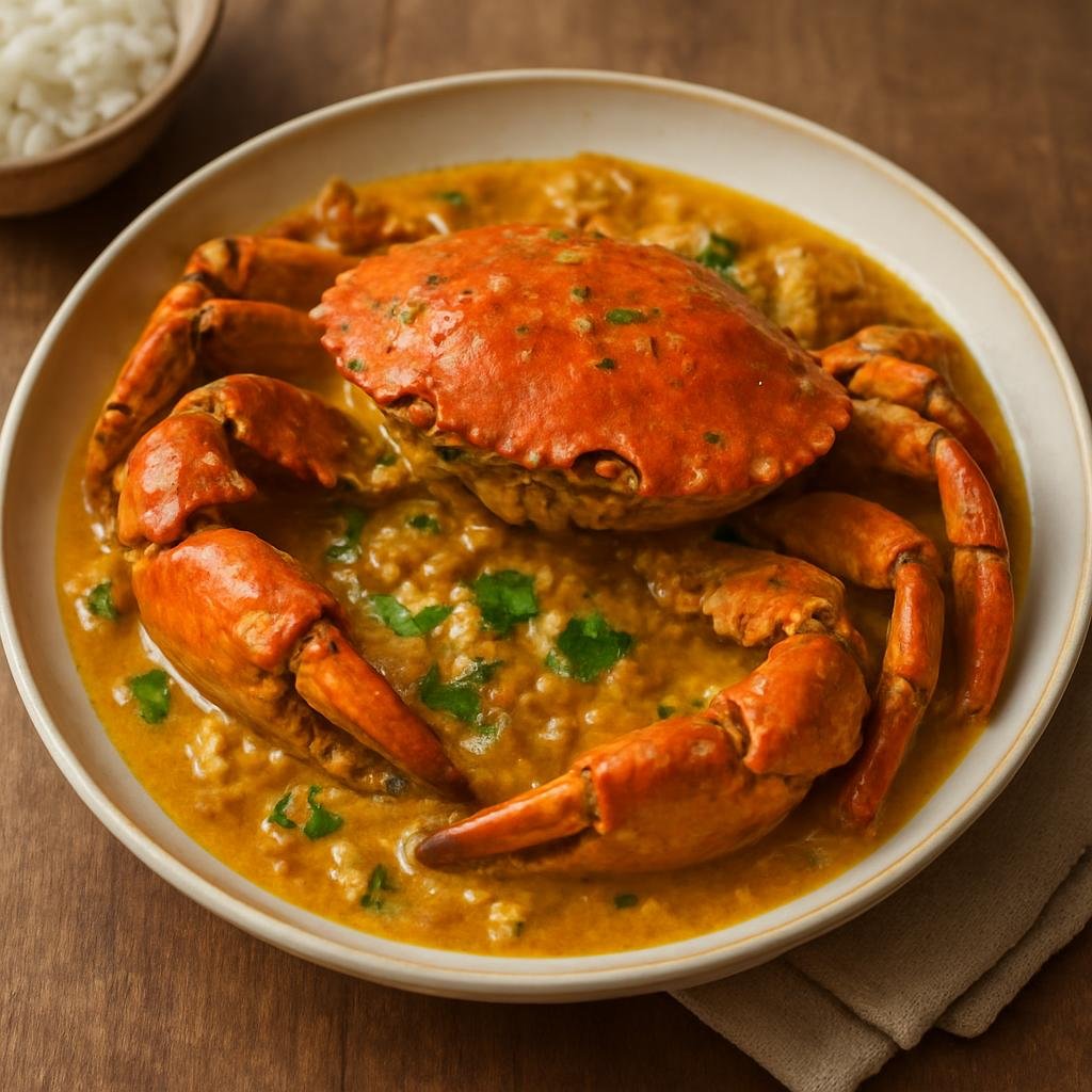 Entree: Fiji – Fijian Crab Curry (Coconut-based Fiji-style curry made with fresh crab and island spices) recipe