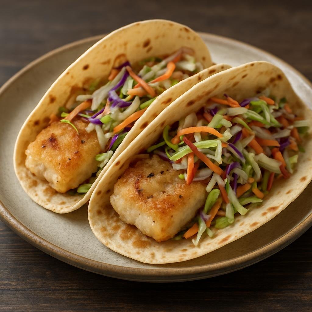Entree: Antarctica – National Cuisine – Frozen Fish Tacos (Warm tortillas filled with pan-fried whitefish and crisp slaw using frozen fish common to expedition supplies) recipe